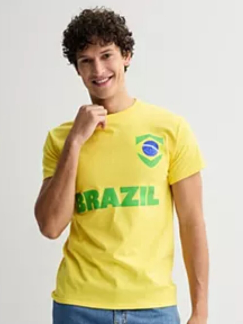 Mens Brazil Soccer Shirt 2XL Yellow Green Short Sleeve Athletic Tee NWT 🆕